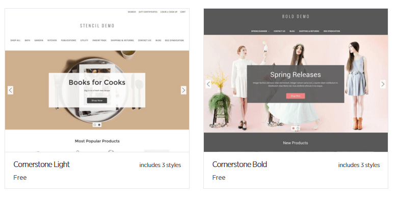 Bigcommerce Templates Examples