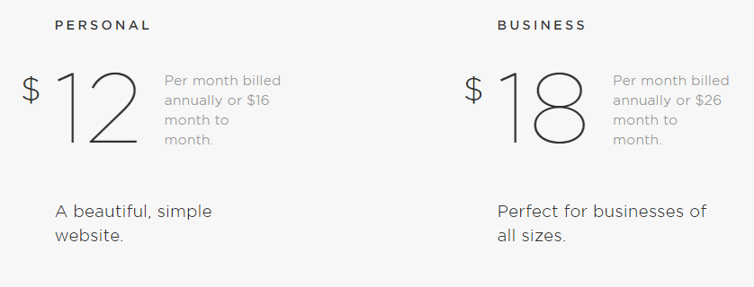 Squarespace Pricing