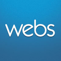 webs.com logo in blue