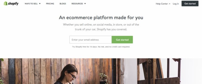 Shopify Homepage