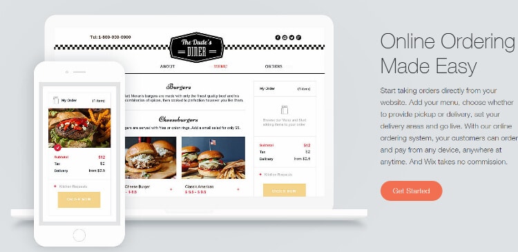 Online Ordering With Wix