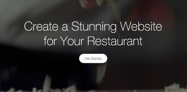 Wix Restaurant Website Builder Homepage